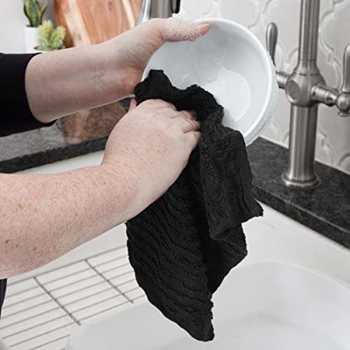 Ritz Royale Collection Dish Cloth Set, Black, 3-Piece 4