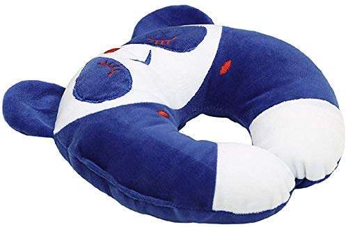 Baby Desire Soft Neck Support Pillow for Head Shaping (0-9 Months Age Group) White & Blue Pack of 1 1