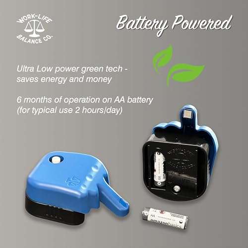 Laptop Trackpad Jiggler -AA Battery Lasts 6 Months -Undetectable -Cordless Mouse Jiggler -Does Not Work on DeII -Keeps Touchpad Active, Laptop Awake -Mechanical Mouse Mover -ON/Off Switch (Blue) 3