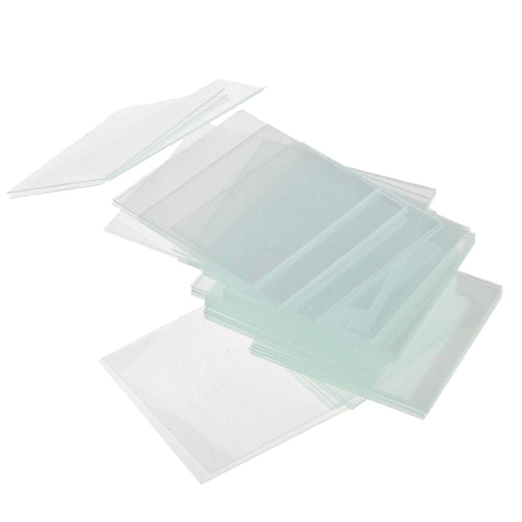Big Shoppe 50Pieces Microscope Slide Cover Slips 18mm x 18mm Square Cover Glasses 1