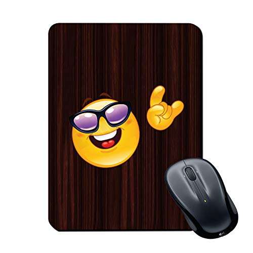 Plan To Gift Gaming Mouse Pad Smily with google Potrait Printed Multicolour Size 7x8.8 inches 1