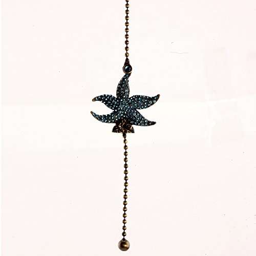 Finial Showcase Blue Glass Starfish Ceiling Fan Pull 1