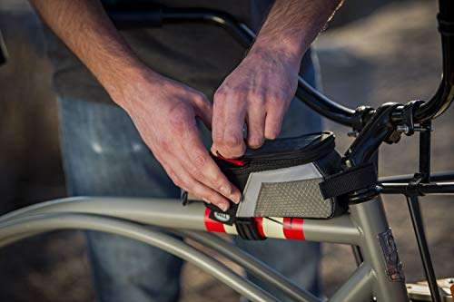 BELL Stowaway 450 Top Tube Frame Bag with Phone Storage - Black/Silver 6