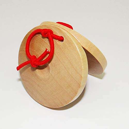Castanet Toy, Woo-den Castanet Clapper Percussion Musical Instrument Education Kids Toy Gift Wood Color One Size 6