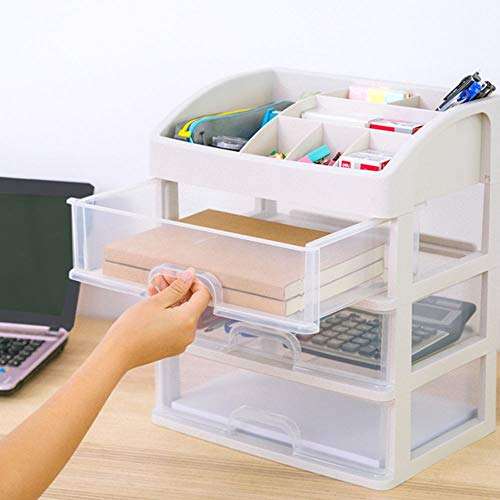 TV Ceiling Wall Mounts Plastic Organizer,Storage Office Cabinet Box Furniture Dresser White Frame with Clear Drawers Easy Use Compartment Drawer for Home Office Use (Size : 3424.531cm) 3