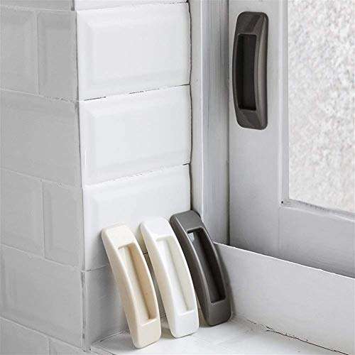 Dpprdl Door Handles Plastic Glass Window Cabinet Drawer Tools Auxiliary Door Handles Sliding Door Handle White Gray Portable, 2 P Color : C(2pc) 5