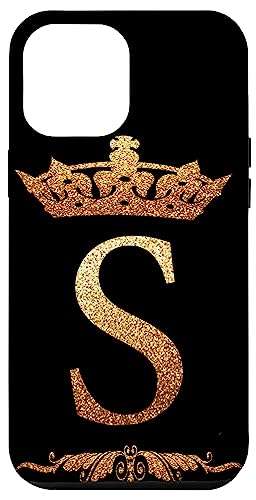 iPhone 12 Pro Max Crown Phone Case Initial S alphabet mobile cover Letter S Case 1