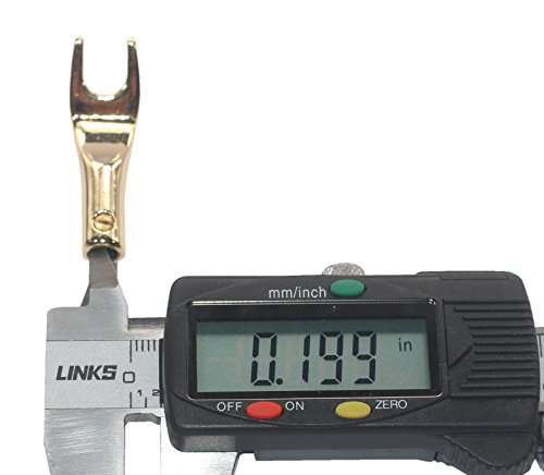 KK-Y4 [4 Pack] 4pcs total, Hi-end Gold Spade Plugs, Speaker Cable Connecto Screw Type Plug with Heat Shrink Tubing KK-Y4 3