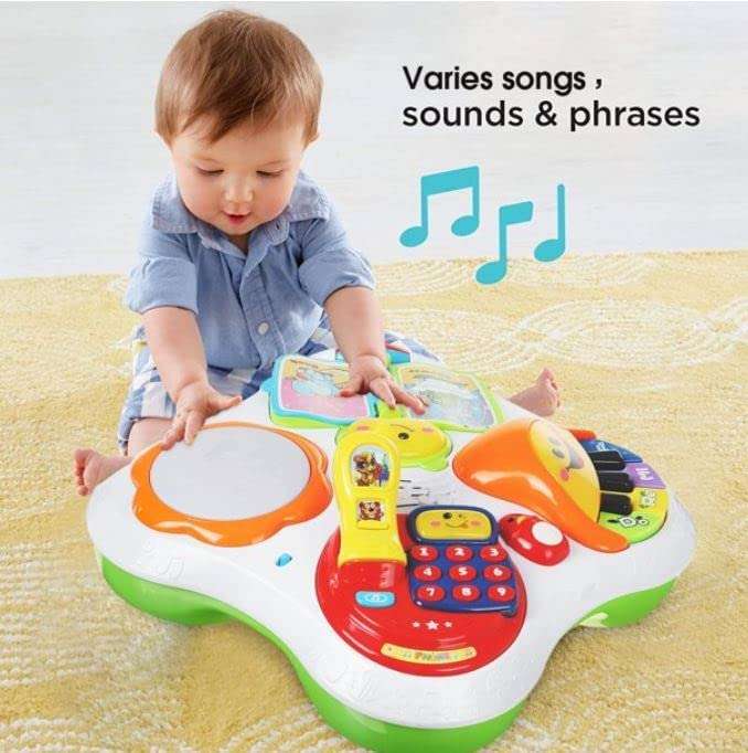 Mokshith Musical Learning Table Baby Toys Early Education Toys Music Activity Center Table Baby Sound Toy for Infant Babies Toddler Boys Girls 3