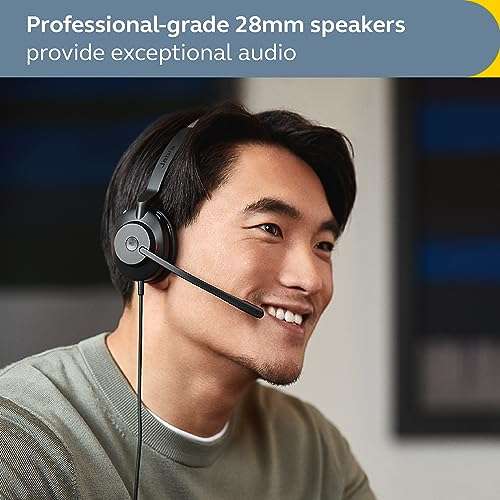 Jabra Evolve2 30 SE Wired Stereo Noise-Cancelling Headset - Features 2-Microphone Call Technology and USB-C Cable - MS Teams Certified, Works with All Other Platforms - Black 6