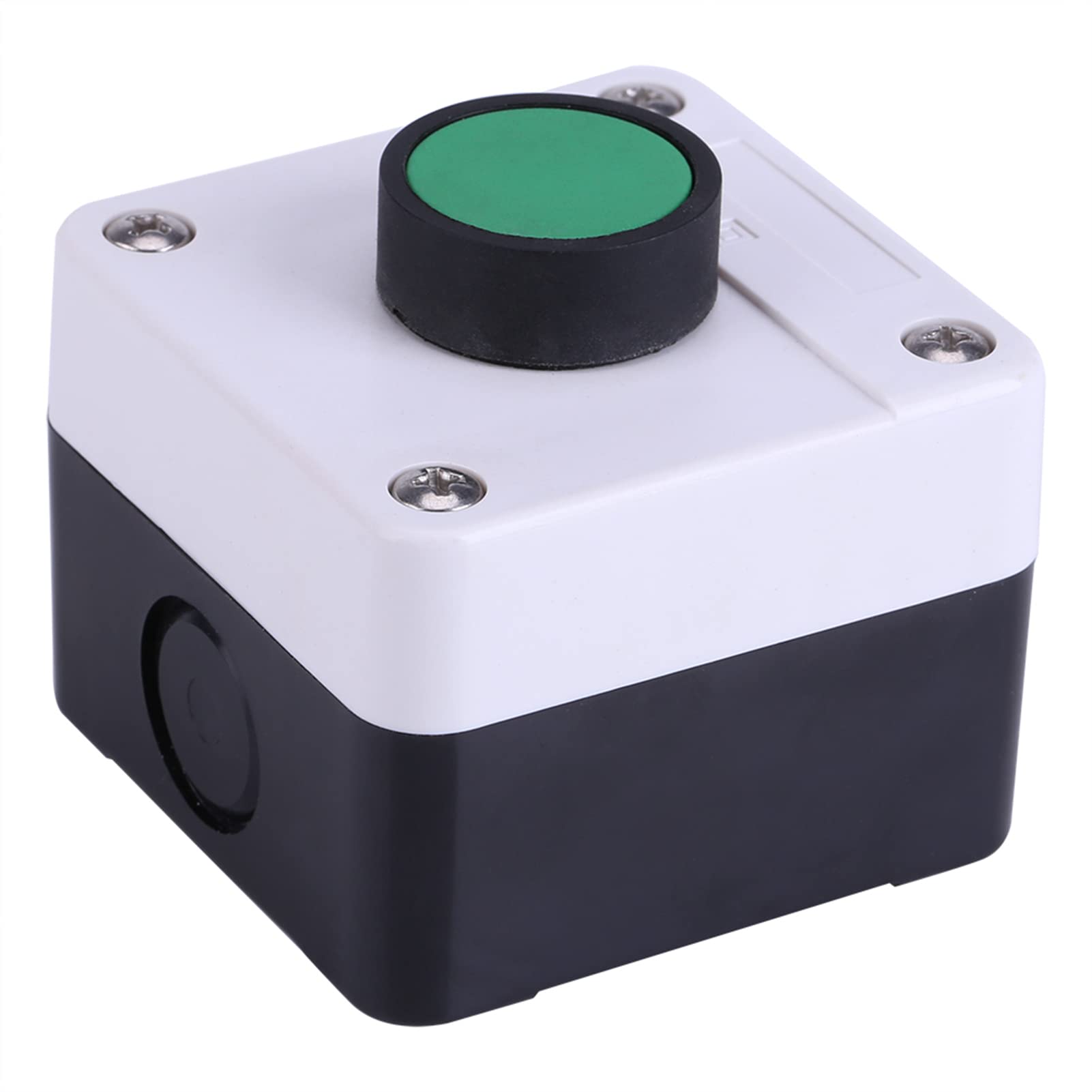 XIASABA Push Button Switch Box Weatherproof Green Push Button Button Control Box for Gate Opener One Button Control Switch Station Box Button Box Doorbell Button 1