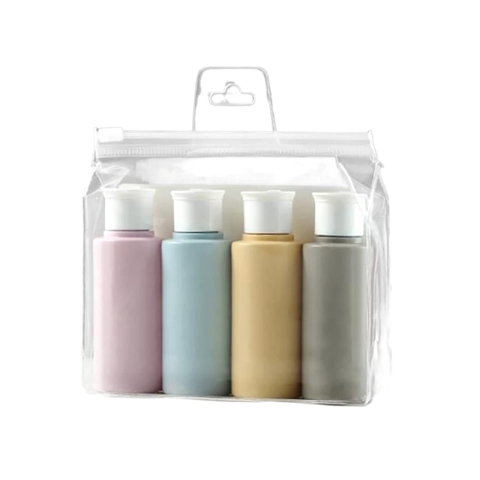 Soap Bottles Portable Empty Bottles Leak Proof Free Silicone Reusable Silicone Refillable Container Cosmetic Travel Size Toiletry Containers for Shampoo Lotion Soap (4 Pcs) Soap Dispenser
