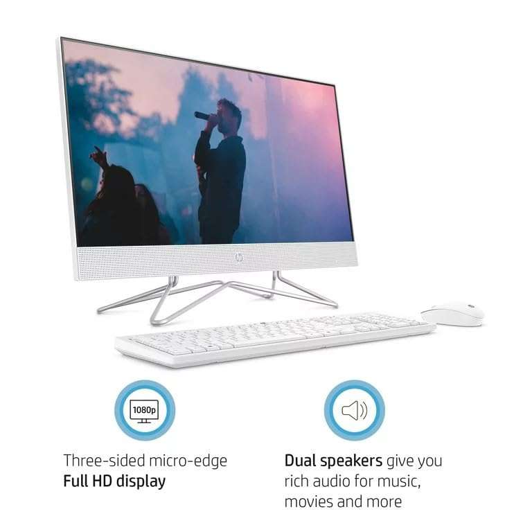 HP FHD 23.8” AIO Desktop PC, 11th Gen Intel Core i3-1115G4 Processor, 32GB RAM, 1TB SSD Storage, Win11 H, Remote Work Ready, Mouse and Keyboard 2