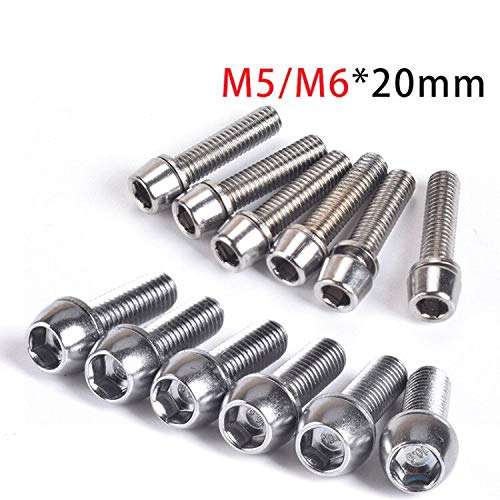 Daiky Mountain Bicycle Disc Brake Bolts Screw Upgrade Kit 10pcs M5*20mm/M6*20mm (M6*20mm) 2