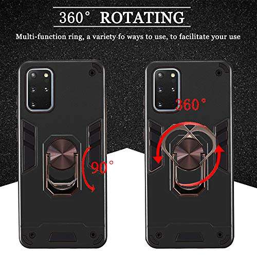 Minkuke for Samsung Galaxy A91 / S10 Lite Case (2020) Hard Armor with Stand 2 in 1 Mixed Protection Fashion Phone Cases (Black) 4