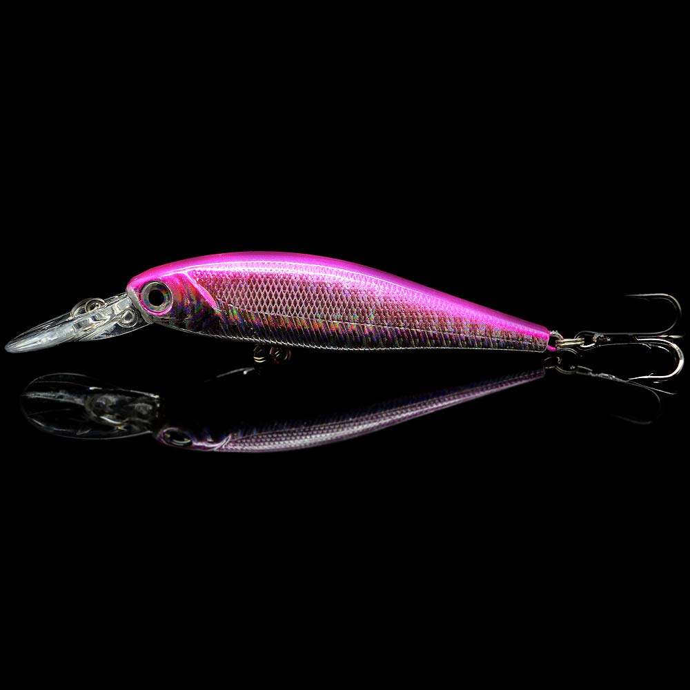 OriGlam 10 Pack Fishing Lures Hard Baits, Minnow Crankbait & Swimbait Lure Kit for Freshwater & Saltwater, Bass, Trout, Walleye, Redfish 3