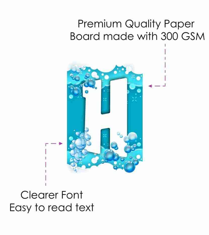 Partyzon Bubbles and Water Theme Happy Birthday Kids Banner for Birthday Decoration Backdrop and Theme Party with Ribbon 6