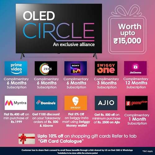 LG 139 cm (55 inches) 4K Ultra HD Smart OLED TV 55A3PSA (Rocky Black) 4