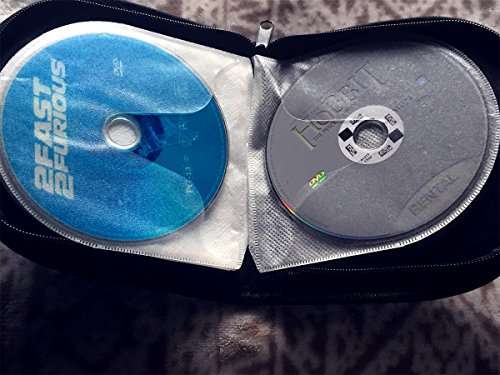 Nylon Zippered CD/DVD Wallet, Portable 12 CD/DVD Disc Storage Case Bag, CD/DVD Wallet for Car, Home, Office, and Travel - Holds 12 Discs. 2