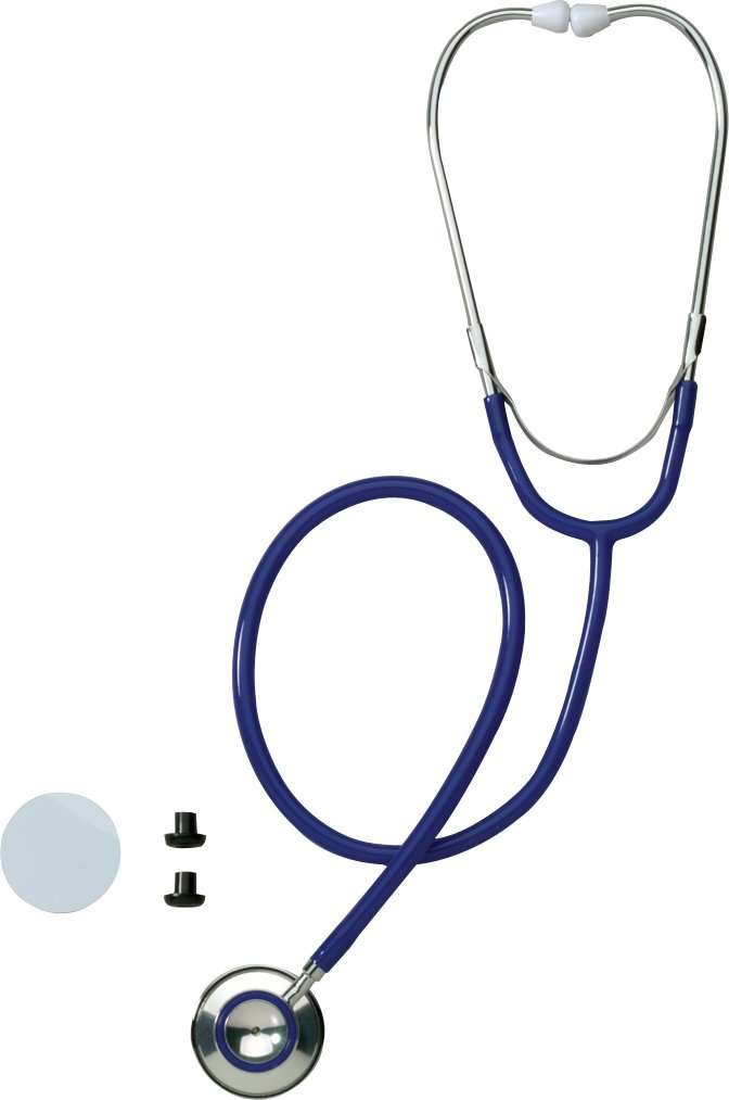 Medline Dual-Head Stethoscope, 22" Tubing, Blue, Lightweight & Durable