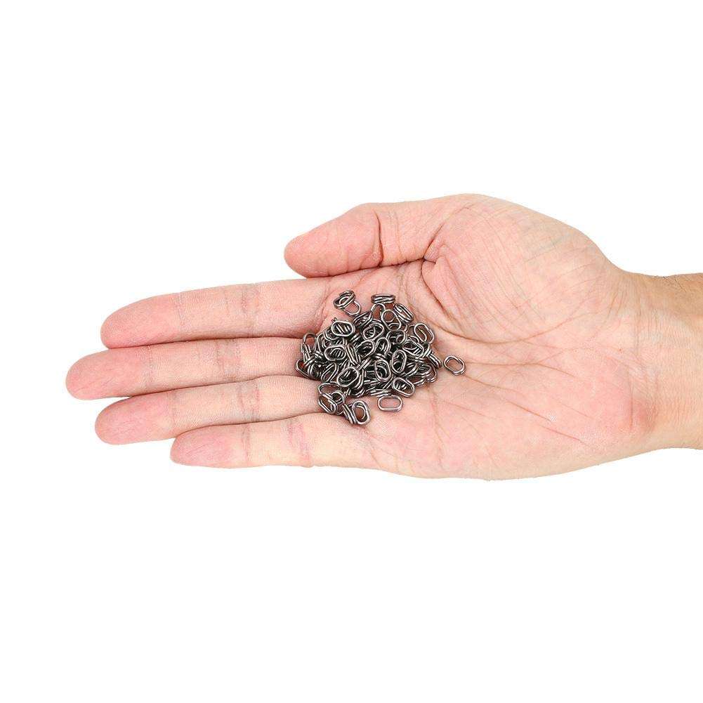 Oval Split Rings Fishing,Oval Split Rings for Fishing Lures,100Pcs Split Rings Stainless Steel Fishing Oval Split Rings Swivel Snap Carp Fishing Tackle Chain Connector 5 Sizes(9 * 15mm) 5