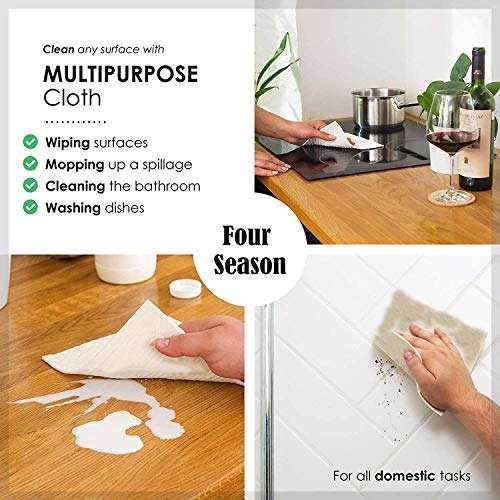 MustHome Reusable Kitchen Wipes Highly Absorbent, Washable, Breathable and Durable Magic Kitchen Towel for Kitchen, Bathroom Windows, dusting etc, Multipurpose Wipes (Pack of 3) 5