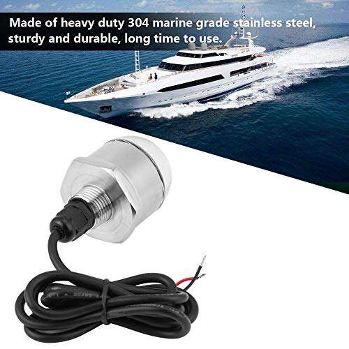 Akozon Underwater Light,Submarine Light, Marine Yacht Boat 12V 304 Stainless Steel Round Blue LED Underwater Light Lamp & Drain Plug 2