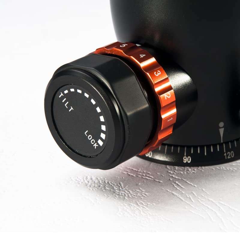 Fotopro T-5 Professional Video Tripod Ball Head Mount | with Aluminum Quick Release 3/8 inch | 360 Degree Rotating | for Tripod, Monopod, Slider, DSLR Camera, Camcorder | Payload 25kg 5