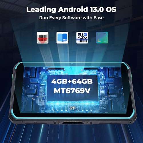 MUNBYN Rugged Android Tablet Barcode Scanner ILT01, 8" Android 13 Inventory Tablet and Rugged Tablet IRT05, 10.1 inch Windows 10 Pro Rugged Tablet, 4G LTE, GPS, Water-Proof, 700nit Sunlight Readable 5