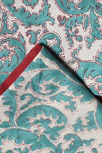 CONTRAST LIVING Kusum Hand Block Printed Kitchen Towel/Dish Towel/Hand Towel Multi Color Set of 3 Pcs 2