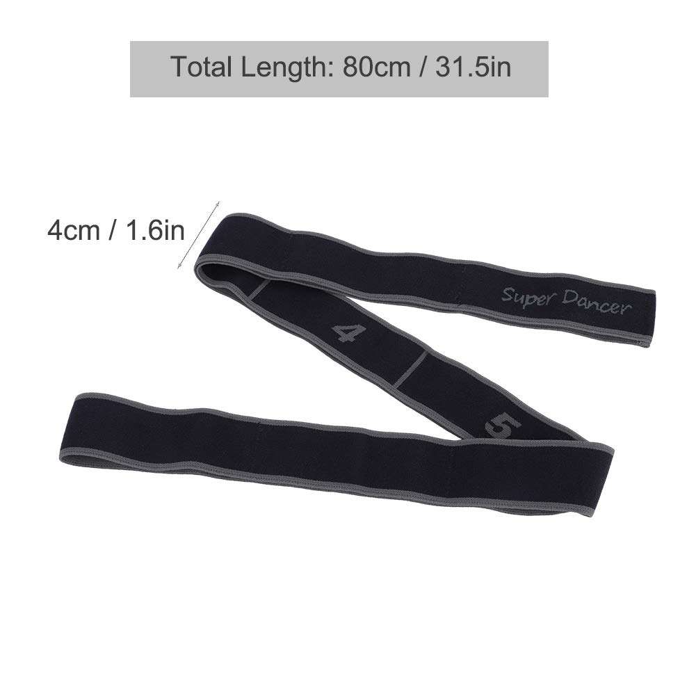 Yoga Resistance Band Latin Dance Elastic Stretching Belt Fitness Exercise Pulling Strap (Gray) 3