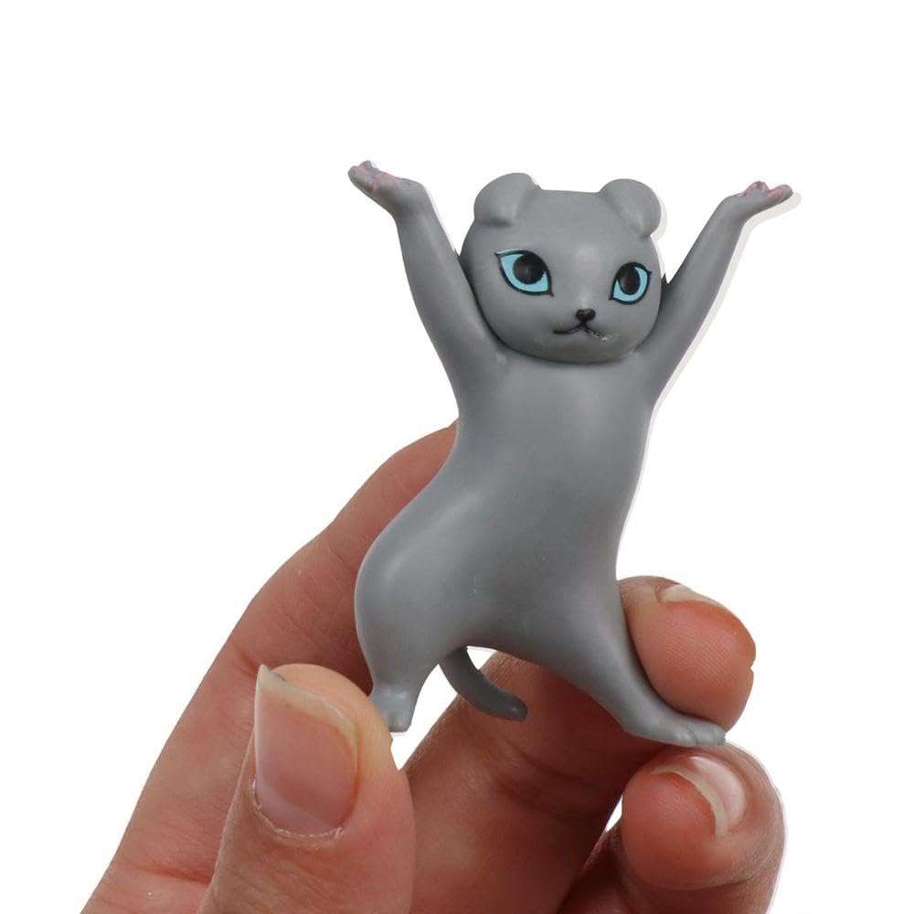 Cartoon Cat Pen Holder,Cute Cat Miniatures,Cat Pen Holder,Car Cat Ornaments,Desk Pen Holder,Cat Pencil Holder,Cute Cat Figures for Home(Black) 5