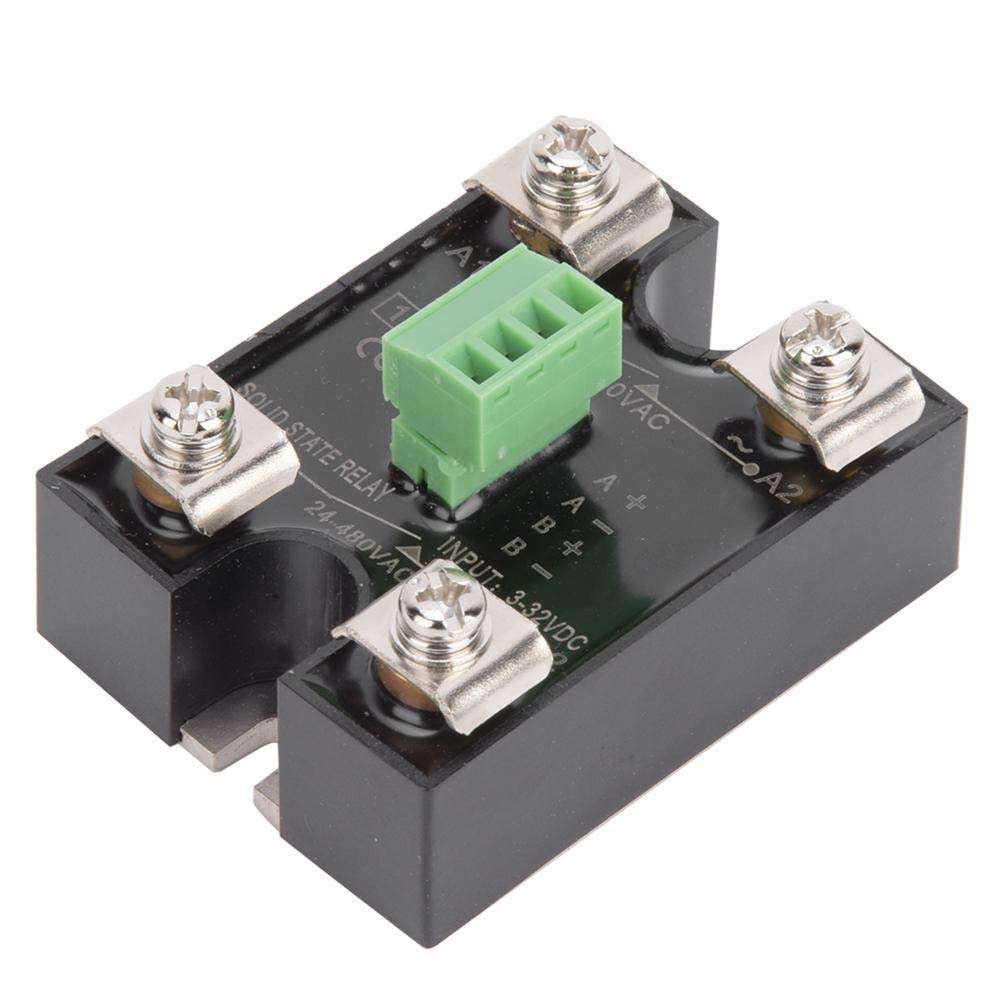 Red + Green DC Control AC Relay Dual DC Control Dual AC Solid State Relay Thermostat Current Control Voltage Controller Temperature Controller(10A(BERM-SK10DA)) 4