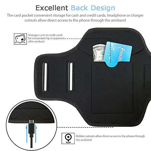 Galaxy S25 S24 Ultra Armband, JEMACHE Gym Workouts Running Arm Band for Samsung Galaxy S25/S24/S23/S22/S21 Ultra (Rosy) 3