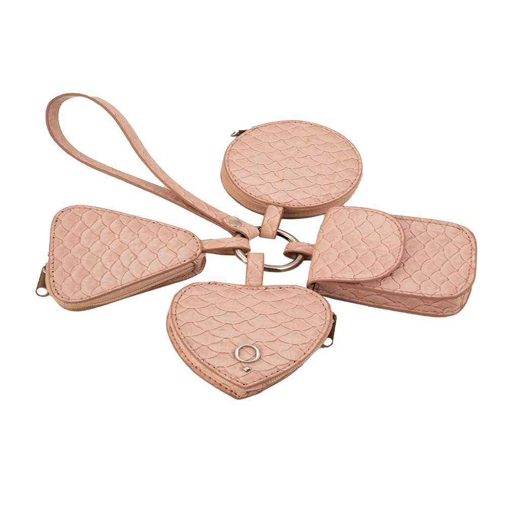 Monadaa Faux Leather Heart Shape Maxime Fancy Small Wallet for Credit, Debit and ATM Cards, Mobile Holder with Multi Card Slots, Party Purse, Single Zipper Women and Girls Wallet (Pink) 1