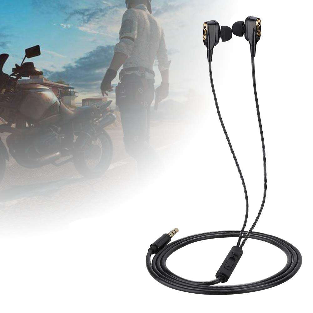 3.5mm Wired Earphones, Comfortable Wearing Stereo Headphones in Ear Gaming Earbuds(Black) (Black) 6