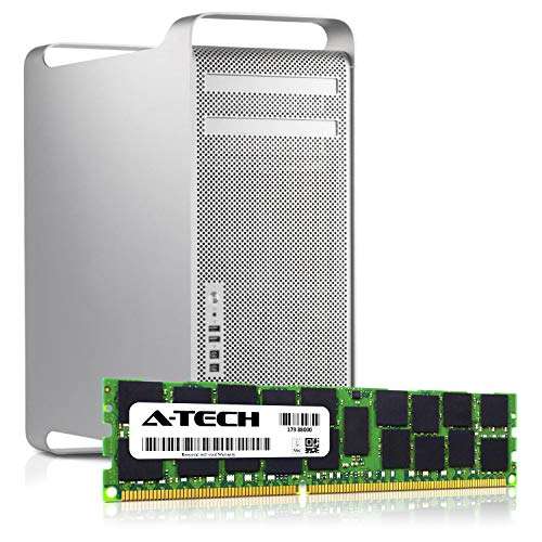 A-Tech 8GB Kit (2x4GB) ECC RDIMM Memory for Mac Pro Mid 2010 & Mid 2012 (MacPro5,1) | DDR3 1333MHz Registered DIMM PC3-10600 Dual Rank 2Rx4 1.5V 240 Pin RAM Upgrade 4