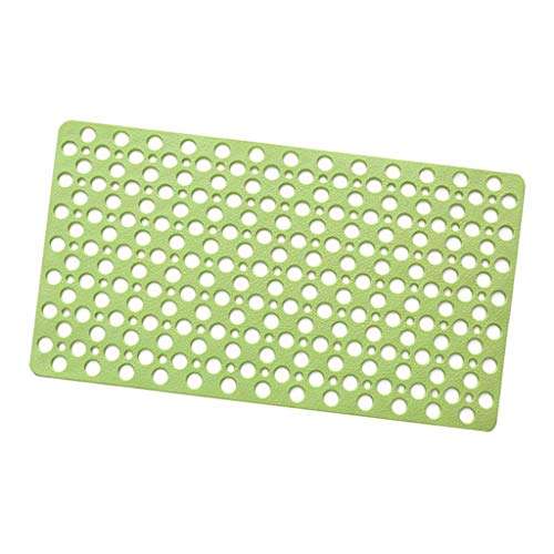 MHT Non-Slip Bathroom Shower Mat Suction Cup Bathtub Mat Kitchen Mat Green 4