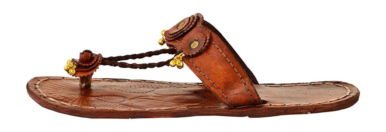 AMPEREUS Women's Brown Kolhapuris - 6 UK 5