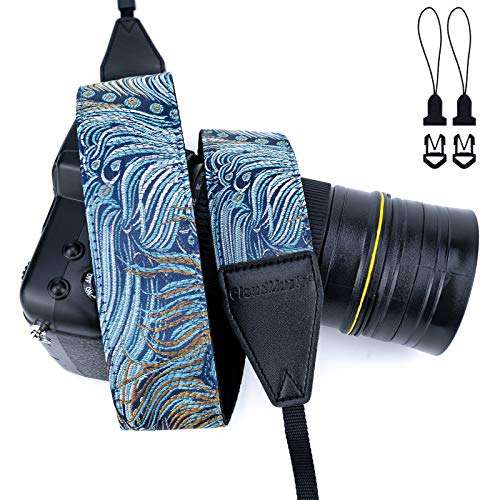CLOUDMUSIC Camera Strap Jacquard Weave Neck Strap For Girls Men Women Floral (Style 33) 1