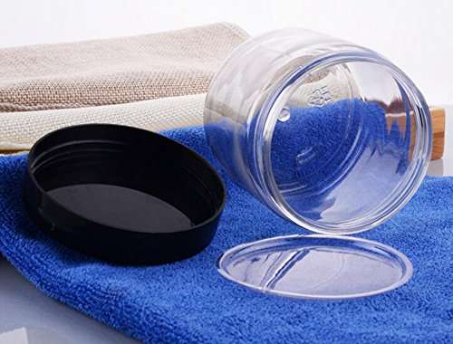 100G/3.3 Oz Jars PET Plastic Empty Cosmetic Containers Cases Cream Lotion Box Ointments Bottle Food Bottle Makeup Pot Jar Pack of 6Pcs 5