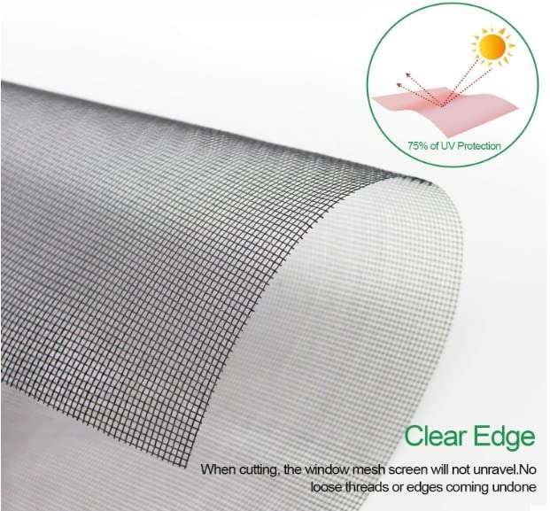 AKKIAGRO 120 GSM Upgraded & Unstritched Window Mosquito Net | with Adheasive Loop & Hook Tapes [ [ Grey Color ] (4 x 6 Feet) 6