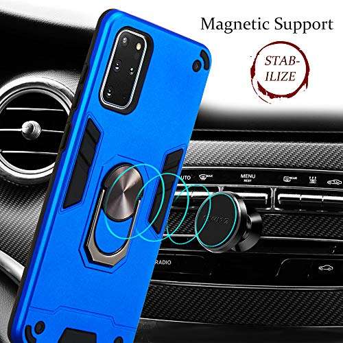 Minkuke for Samsung Galaxy A91 / S10 Lite Case (2020) Hard Armor with Stand 2 in 1 Mixed Protection Fashion Phone Cases (Black) 5