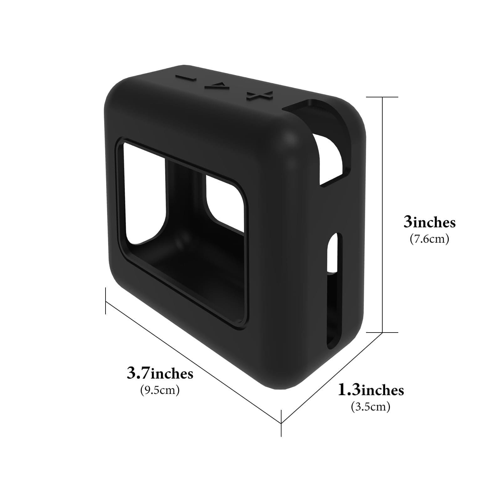 Geekria Silicone Speaker Case Cover Compatible with JBL GO 4 Case, Protective Soft Skin, Replacement Portable Speakers Travel Carrying Sleeve with Keychain Hook (Black) 5