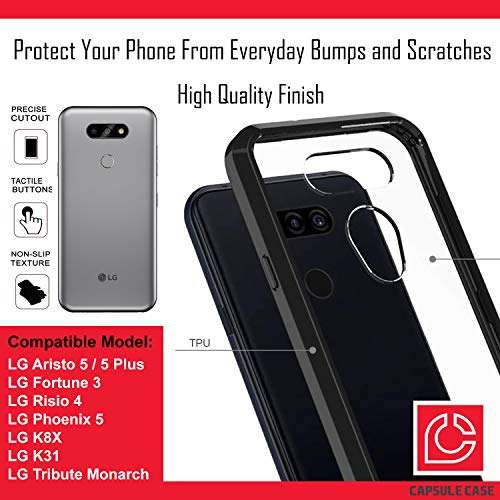 Moriko Case Compatible with LG K31 [Hybrid Gel Design Slim Thin Fit Soft Grip Black Case Protective Cover] LG K31 Spectrum Mobile Phone (Leopard) 4
