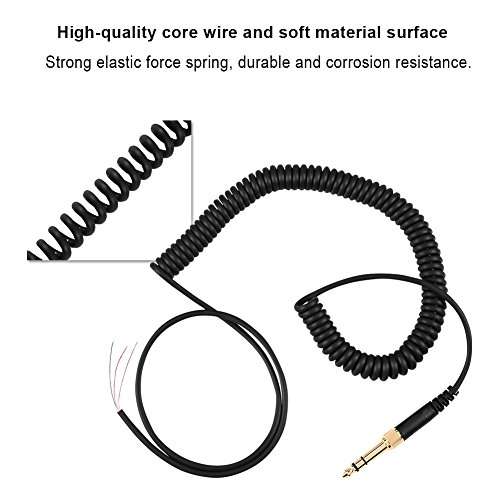 Replacement 3.5mm Male Plug to Bare Wire Open End, 3.5mm Plug Jack Connector Audio Cable for Beyerdynamic 770/770PRO/990/990PRO Headphones Repair, with 6.35mm Plug 3