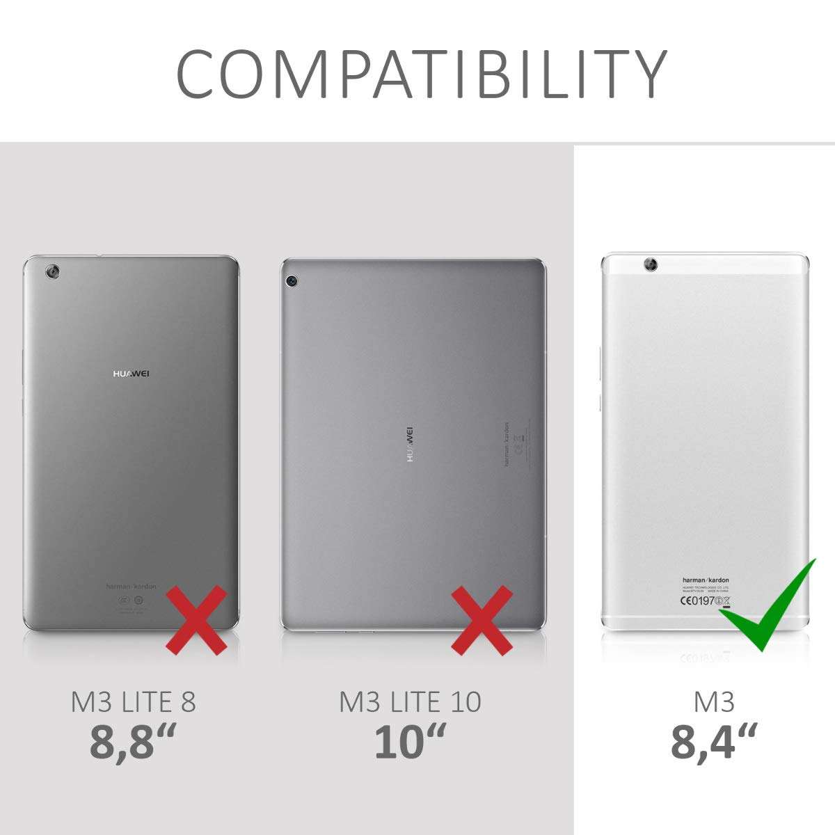 kwmobile Case Compatible with Huawei MediaPad M3 8.4 Case - Soft TPU Back Protector Cover for Tablet - Transparent 6