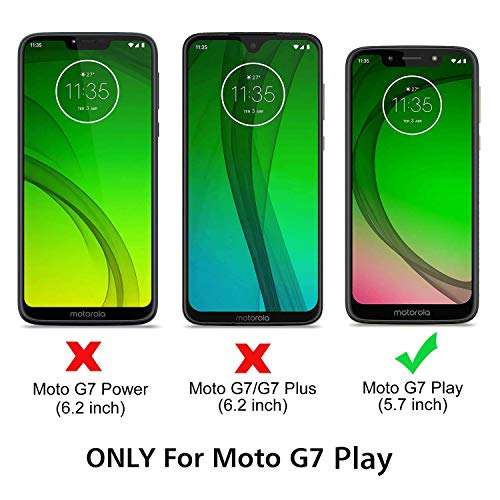 Sidande for Moto G7 Play Case, for Moto G7 Optimo Case, [Wrist Strap] Luxury PU Leather Wallet Flip Protective Phone Case Cover with Card Slots and Stand for Motorola Moto G7 Play Phone Brown 2