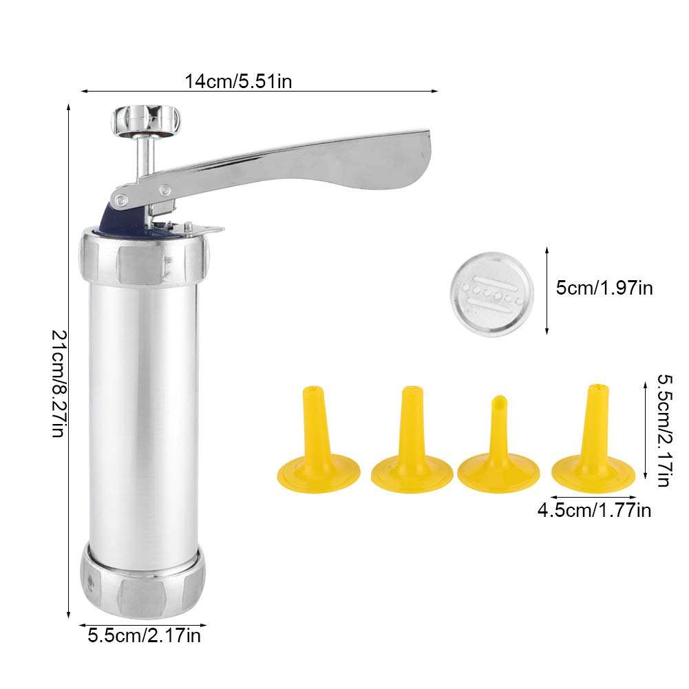 Cookie Press, Cookie Presses with 20 Cookies 4 Nozzles Cookies Press Maker Kit Cookie Press Discs Kitchen Accessory 4