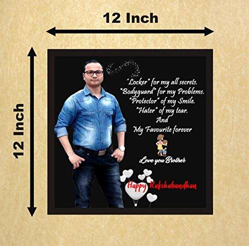 Express-O-Board Personalised Rakshabandhan Gift Photo Frame for Brother (12 In x 12 In) 2